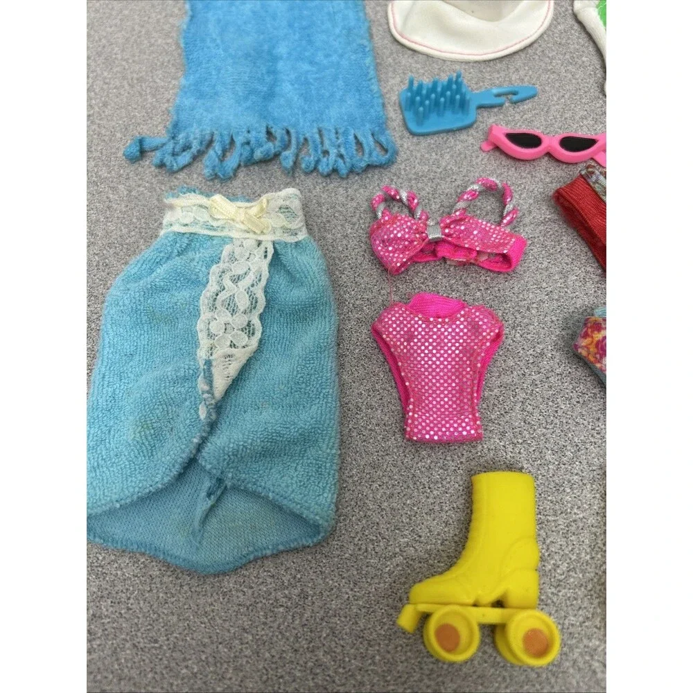 Vintage Barbie Beach Fun Accessories, Towel,‎ Swimsuits, Sunglasses, And More